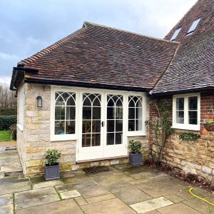 new-timber-frame-glazed-double-door-and-window-new-extension-maidstone-listed-building-exterior