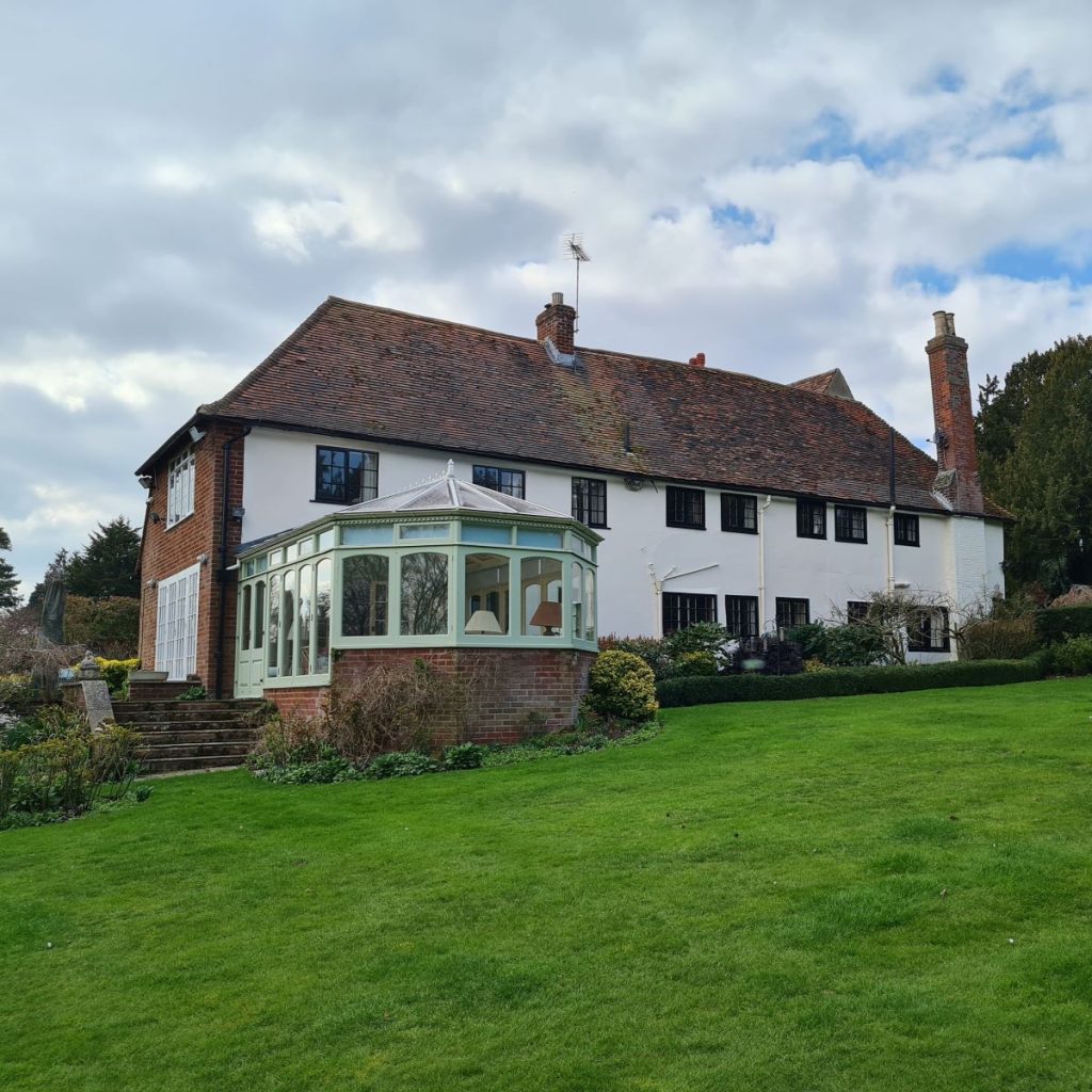 Popes Hall Grade II Listed Wealden Hall House exterior side